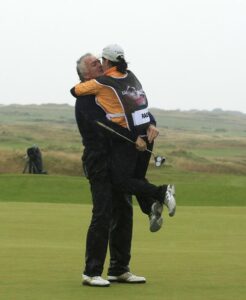 Glenn with wife (caddy) Michele